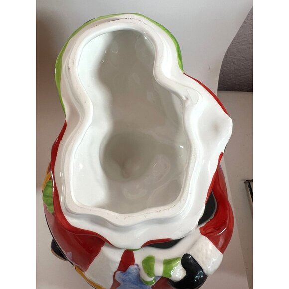 Vtg Santa Claus Cookie Jar kneeling Lrg Rare Christmas Holidays St. Nick - Picture 8 of 12